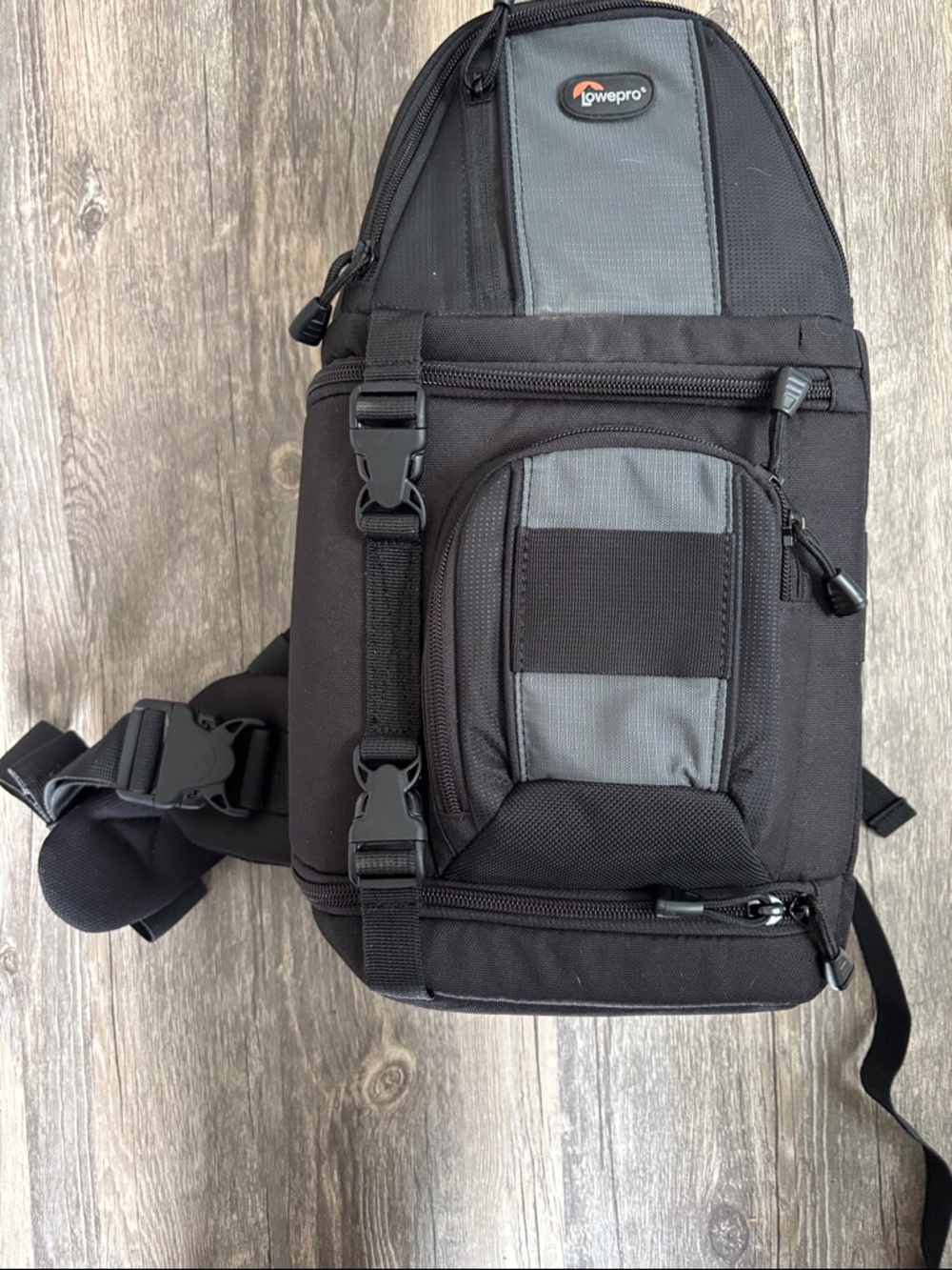 Lowepro Black & Gray Sling Belt Bag for Men